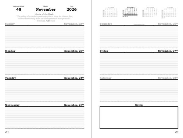 planner 2026 – american revolution
