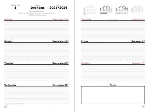 planner 2026 – american civil war