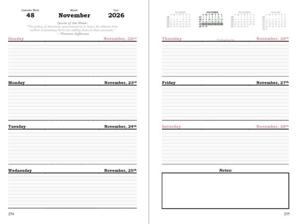planner 2026 – american revolution