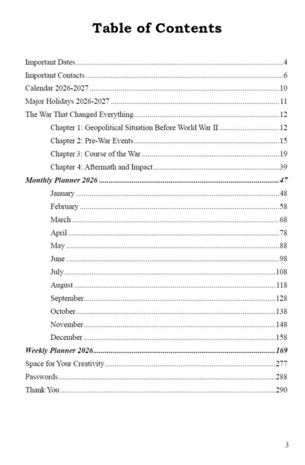 planner 2026 – america in world war ii