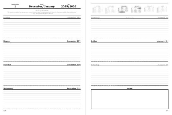 planner 2026 – vietnam war
