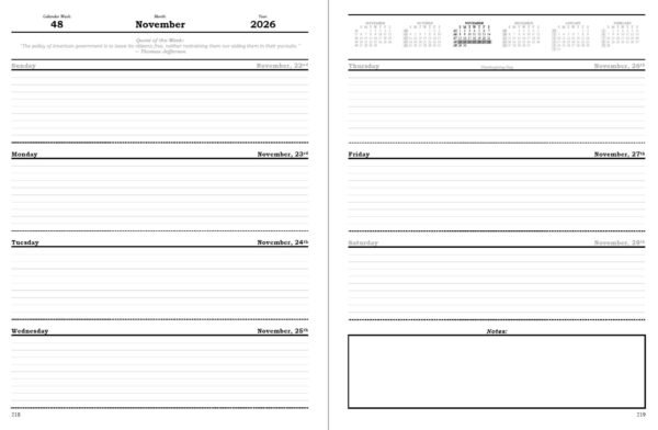 planner 2026 – american revolution