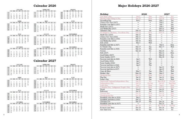 planner 2026 – american revolution
