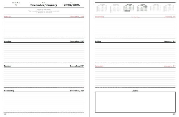 planner 2026 – american civil war